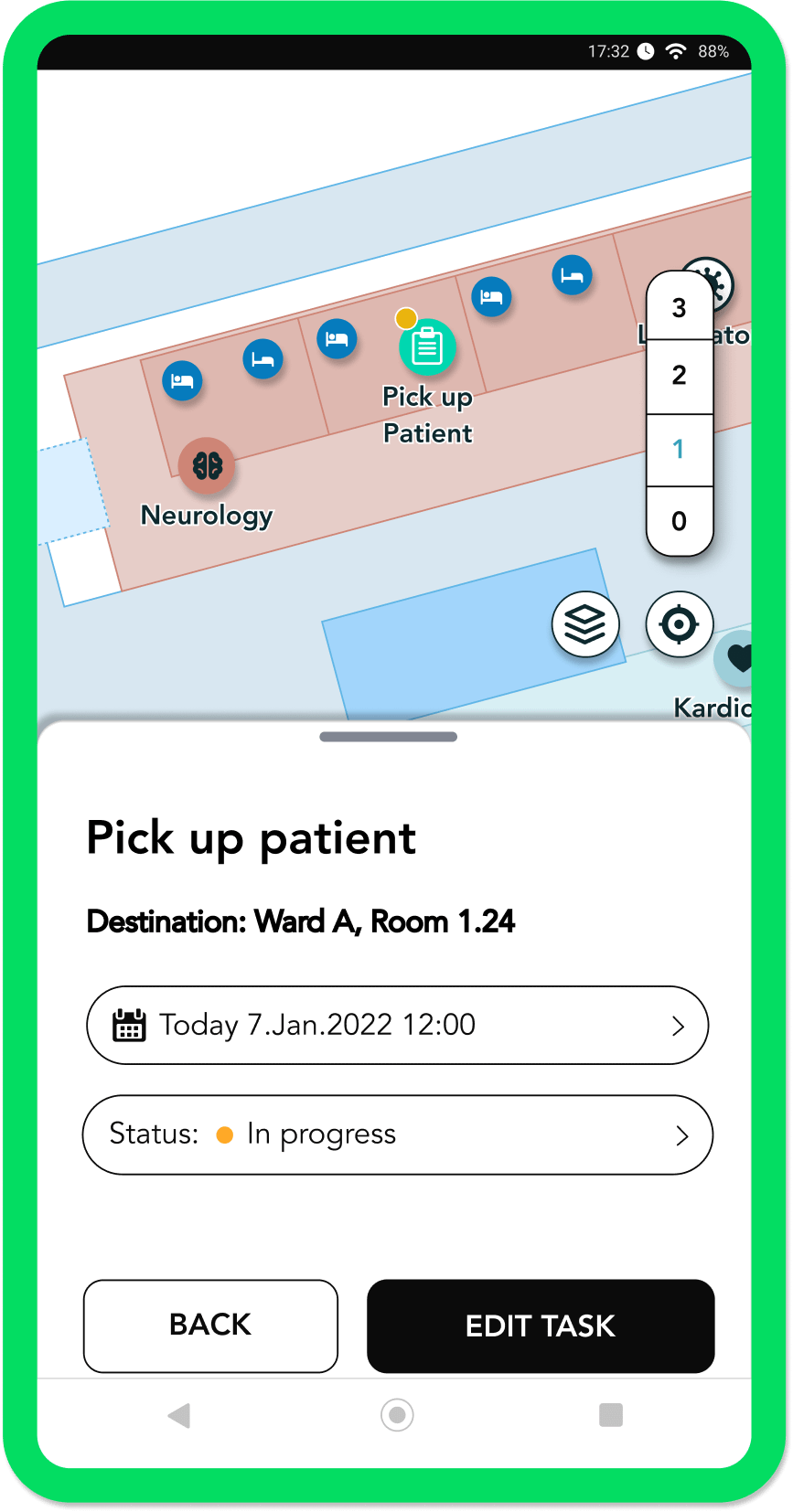 Hospital Task Screen FORMATION FORMATION Hospital Task Screen