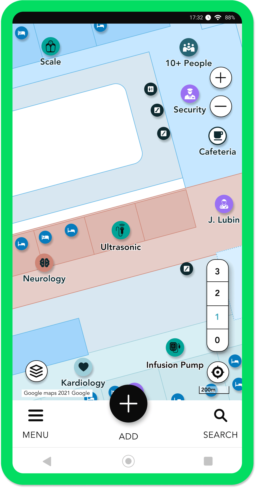 Hospital Map Screen FORMATION FORMATION Hospital Map Screen